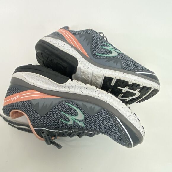 Gravity Defyer GDefy Woman's Sz 8.5 Gray Salmon Pink Mighty Walk Sneaker Shoes - Picture 6 of 10